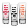 Coupon ⌛ BarMan CUSTOMIZABLE - 2oz Tall Clear Shot Glass - Halloween- Say Boo And Scary On 😀