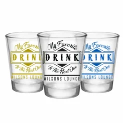 Discount 😍 BarMan Customizable 1.75 Oz. Clear Shot Glass- My Favorite Drink Is The Next One - AYN 💯