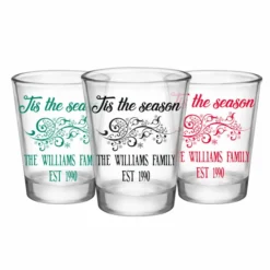 Hot Sale 😉 BarMan CUSTOMIZABLE - 1.75oz Clear Shot Glass- Tis The Season 😀