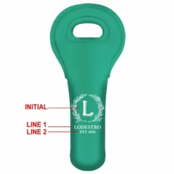 Deals 🧨 BarMan ADD YOUR NAME Wine Totes - Monogram Design - Several Color Options 👏 -Barman Sales Store lg wt 67 mono custom monogram wine bottle carrier teal 700x700