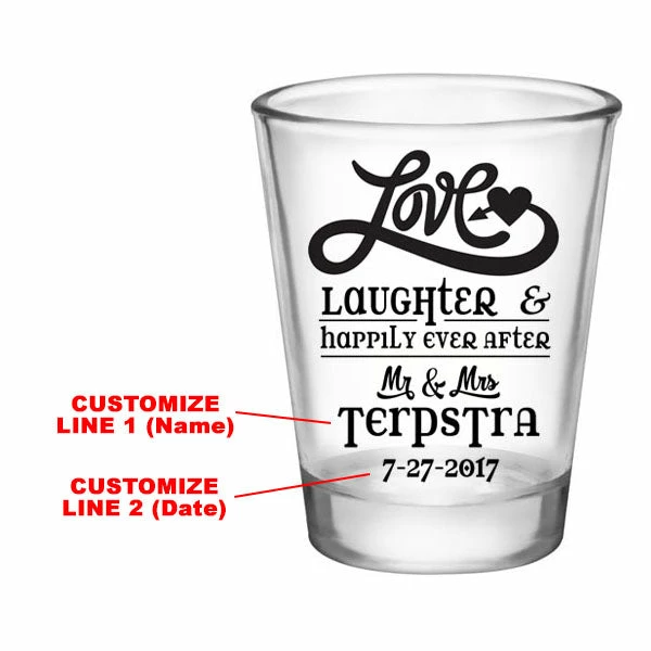 Flash Sale ⭐ BarMan CUSTOMIZABLE - 1.75oz Clear Shot Glass - Love, Laughter & Ever After ✨ 2 Flash Sale ⭐ BarMan CUSTOMIZABLE - 1.75oz Clear Shot Glass - Love, Laughter & Ever After ✨ - Image 2