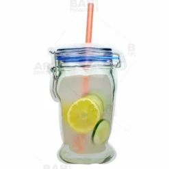 Promo ⭐ BarMan Zipper Cocktail Bags - Mason Jar Design - 32oz Or 17oz 💯 -Barman Sales Store mason jar zipper cocktail bag blue bp 700x700