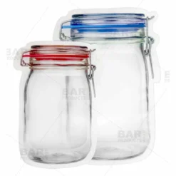Promo ⭐ BarMan Zipper Cocktail Bags - Mason Jar Design - 32oz Or 17oz 💯 -Barman Sales Store mason jar zipper cocktail bag2 bp 700x700