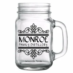 Flash Sale ⭐ BarMan CUSTOMIZABLE - 16oz Mason Jar With Handle - Calligraphy ✨
