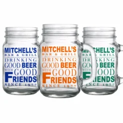 Best Pirce 🧨 BarMan CUSTOMIZABLE - 16oz Mason Jar With Handle - Good Beer, Good Friends 👍 -Barman Sales Store mason jars 16oz friends web 5 700x700