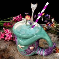 Flash Sale ✨ BarMan BarConic® Tiki Mermaid Tail Mug - 16 Oz. 👏 -Barman Sales Store mermaid tail tiki mug bpc 5 700x700