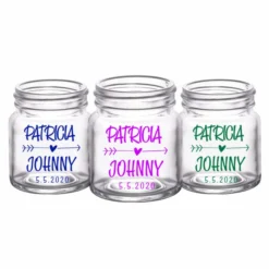 Best Sale 👍 BarMan CUSTOMIZABLE - 2oz Clear Mini Mason Jar Shot Glass - Heart Arrow ⌛ 5 Best Sale 👍 BarMan CUSTOMIZABLE - 2oz Clear Mini Mason Jar Shot Glass - Heart Arrow ⌛ -Barman Sales Store mini mason heart arrow web trio 700x700