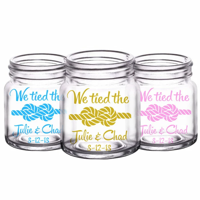 Deals 🛒 BarMan CUSTOMIZABLE - 2oz Clear Mini Mason Jar Shot Glass - Tied The Knot 🤩 3 Deals 🛒 BarMan CUSTOMIZABLE - 2oz Clear Mini Mason Jar Shot Glass - Tied The Knot 🤩 - Image 3