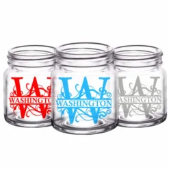 Coupon 👏 BarMan CUSTOMIZABLE - 2oz Clear Mini Mason Jar Shot Glass - Monogram 😀 -Barman Sales Store mini mason jar mono1 web 5 700x700