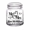 Flash Sale 🧨 BarMan CUSTOMIZABLE - 2oz Clear Mini Mason Jar Shot Glass - Mr. And Mrs. 😀