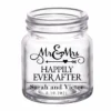 Deals 👍 BarMan CUSTOMIZABLE - 2oz Clear Mini Mason Jar Shot Glass - Mr. And Mrs. Happily 🔥