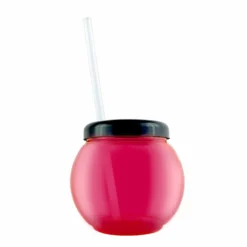 Wholesale ✨ BarMan BarConic® Pink Fishbowl Plastic Drinkware - 20 Ounce - With Lid And Straw 😍