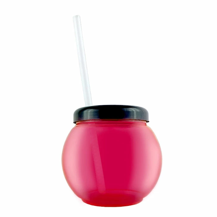 Wholesale ✨ BarMan BarConic® Pink Fishbowl Plastic Drinkware - 20 Ounce - With Lid And Straw 😍 1 Wholesale ✨ BarMan BarConic® Pink Fishbowl Plastic Drinkware - 20 Ounce - With Lid And Straw 😍