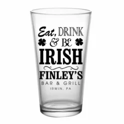 Discount ✨ BarMan CUSTOMIZABLE - 16oz Pint / Mixing Glass - Eat, Drink And Be Irish 🌟