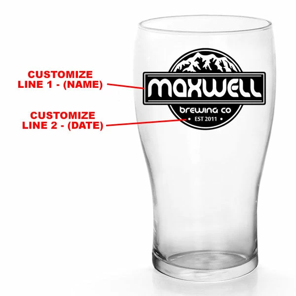 Cheapest ❤️ BarMan CUSTOMIZABLE - 20oz Imperial Pub Glass - Mountains 👏 2 Cheapest ❤️ BarMan CUSTOMIZABLE - 20oz Imperial Pub Glass - Mountains 👏 - Image 2