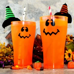 Best Sale 👍 BarMan Wacky Jack O'Lantern Polycarbonate Cup - Neon Orange - 2 Sizes Available ✔️ -Barman Sales Store pumpkin cups cute bpc 5 700x700