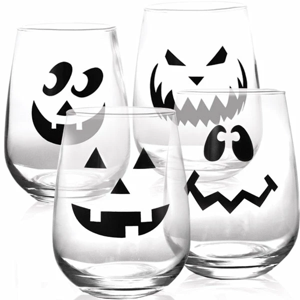 Best deal 🧨 BarMan Halloween Jack O'Lantern Stemless Wine Glasses 🥰 10 Best deal 🧨 BarMan Halloween Jack O'Lantern Stemless Wine Glasses 🥰 - Image 10