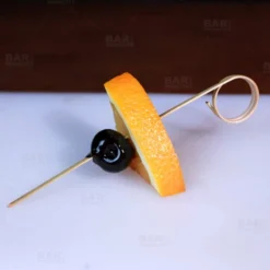 Flash Sale 🎁 BarMan BarConic® Ring Bamboo Cocktail Picks (Pack Of 100) ⭐ -Barman Sales Store ring top bamboo cocktail pick with garnishes 700x700