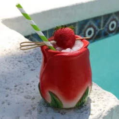 Cheapest ⭐ BarMan BarConic® Tiki Drinkware - Rose Petal - 12 Oz. 🛒 -Barman Sales Store rose bbc 700x700