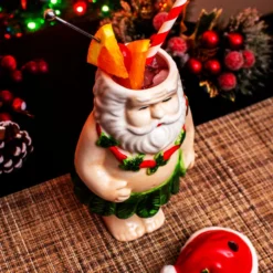 Best deal ❤️ BarMan BarConic® Tiki Drinkware - Hula Claus - 14 Ounce 🛒 -Barman Sales Store santa scene 3 700x700