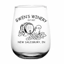 Wholesale ⭐ BarMan CUSTOMIZABLE - Stemless Wine Glass - 17 Ounce - Wine Barrel 🔔 -Barman Sales Store stemless wine glass barrel web 700x700