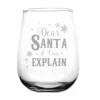 Coupon ✨ BarMan Dear Santa Stemless Wine Glass 🧨