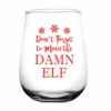 New ⌛ BarMan Move The Elf Stemless Wine Glass 😀