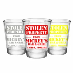 Budget ✨ BarMan CUSTOMIZABLE - 1.75oz Clear Shot Glass - Stolen Property ✨ -Barman Sales Store stolen property bar web 5 700x700