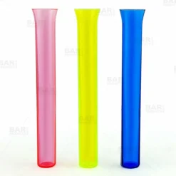 Promo ⌛ BarMan Test Tubes With Flat Bottom - Assorted Neon 25ml - 25 Pack ⭐