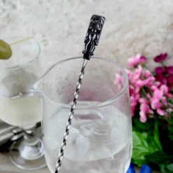 Hot Sale 👏 BarMan Olea™ Tiki Butt Ku Gun Metal Plated Bar Spoon - 40cm ⭐ -Barman Sales Store tiki bar spoon gm bpc 5 700x700