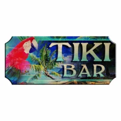 Cheap 🎁 BarMan Wood Plaque Kolorcoat™ Bar Sign - Tiki Bar ⌛