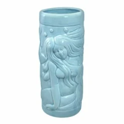 Best Pirce 🧨 BarMan BarConic® Tiki Drinkware - Ceramic Blue Mermaid Mug - 14 Ounce ✨