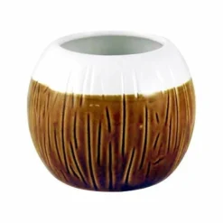Outlet ⌛ BarMan BarConic® Tiki Drinkware - Ceramic Coconut Mug - 16 Ounce 💯