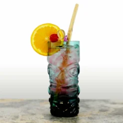Best Pirce 😍 BarMan BarConic ® Tiki Glass - Teal - 15 Ounce ✨ -Barman Sales Store tiki glass blue tinted bpc 4 700x700