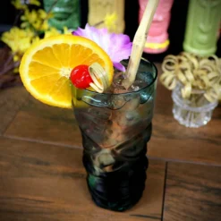 Best Pirce 😍 BarMan BarConic ® Tiki Glass - Teal - 15 Ounce ✨ -Barman Sales Store tiki glass blue tinted bpc 6 700x700