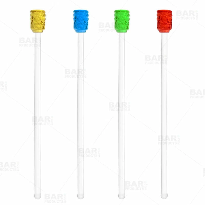 Budget ✨ BarMan Tiki Glass Drink Stirrers - Set Of 4 🎁 1 Budget ✨ BarMan Tiki Glass Drink Stirrers - Set Of 4 🎁
