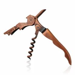 Outlet 🔥 BarMan Corkscrew - Copper Plated Double Lever W/ Embellished Etching 😀