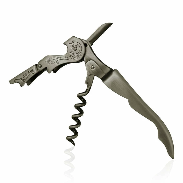 Hot Sale 🎁 BarMan Corkscrew - Stainless Steel Double Lever W/ Embellished Etching ⭐ 1 Hot Sale 🎁 BarMan Corkscrew - Stainless Steel Double Lever W/ Embellished Etching ⭐