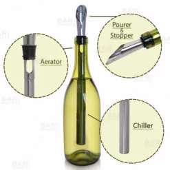 Deals ⭐ BarMan BarConic® Stainless Steel Wine Chiller Stick With Aerator ✔️ 7 Deals ⭐ BarMan BarConic® Stainless Steel Wine Chiller Stick With Aerator ✔️ -Barman Sales Store wine aerator with chiller stick 1 700x700