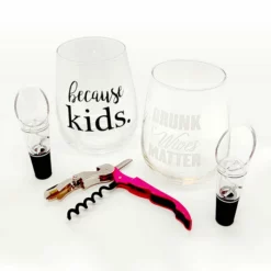 Wholesale โค๏ธ BarMan Stemless Wine Glass Gift Set For Mom ๐